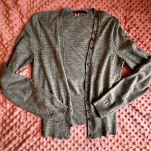 Classic blue Button-Front Women's Cardigan Sweater